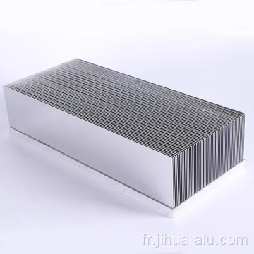 Profil en aluminium extrudé sur mesure 6063 Éventail de chaleur en aluminium